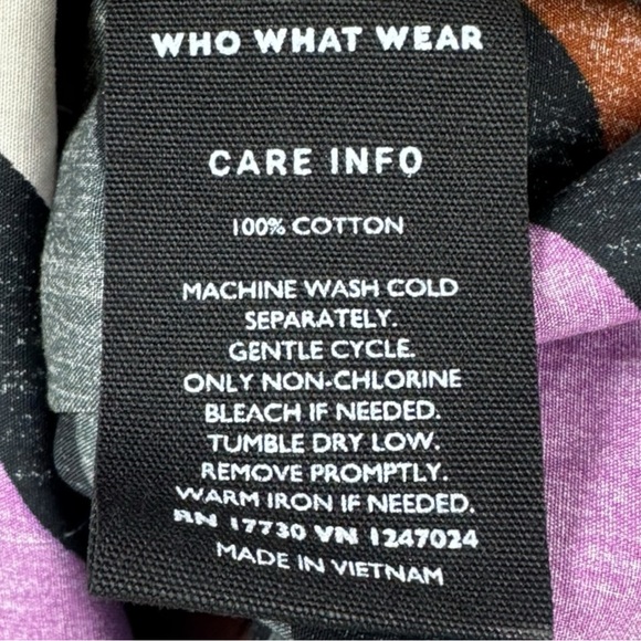 Who What Wear Women’s Fluffy Sleeve Geometric Print Midi Dress W/Pockets Size XS - Picture 12 of 12